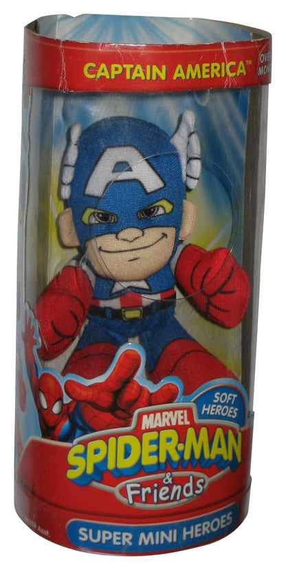 Marvel Spider-Man & Friends (2007) Hasbro Super Mini Heroes Captain America Plush Toy