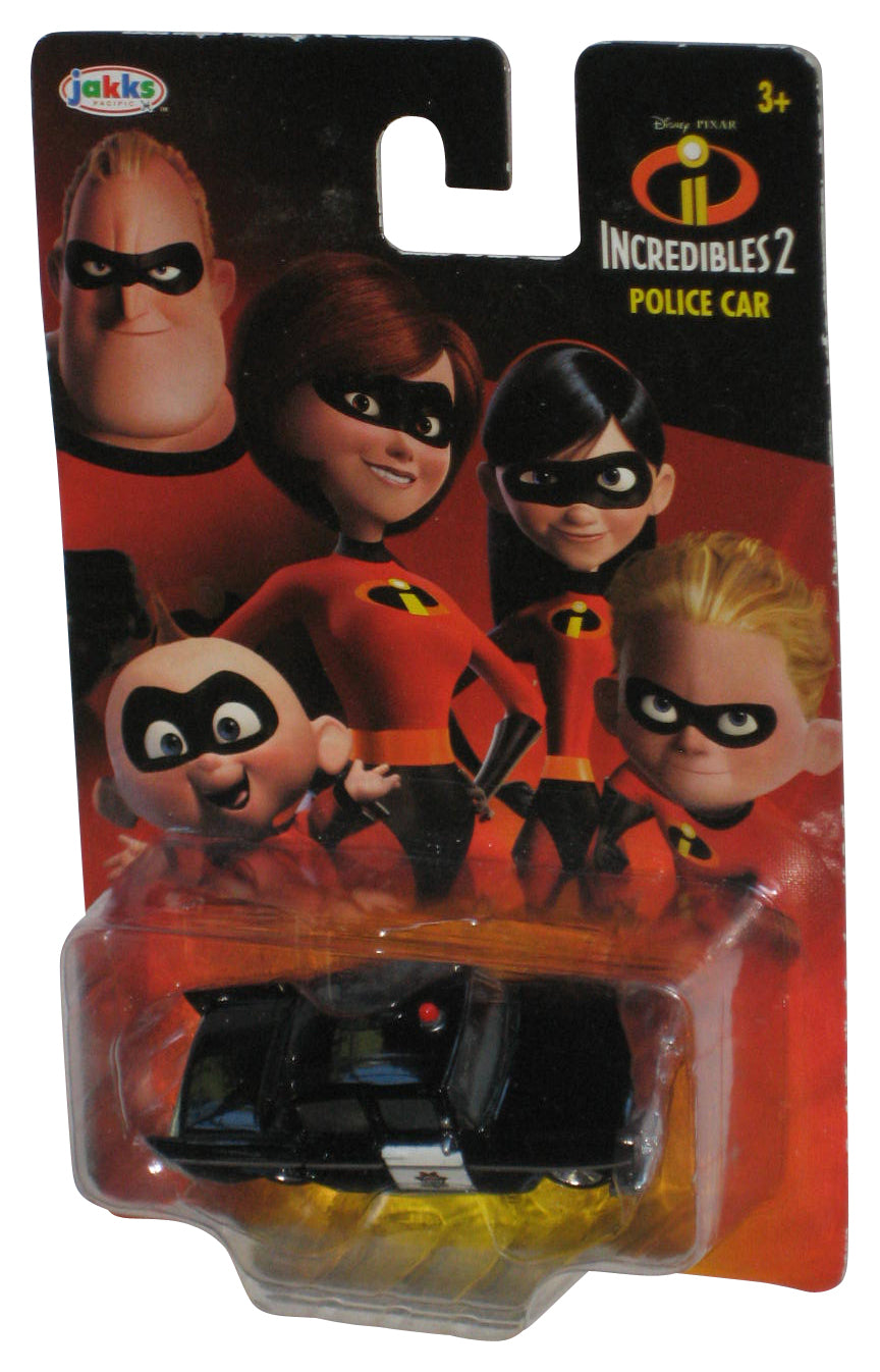 Disney Pixar The Incredibles 2 (2018) Jakks Pacific Black Police Car Toy - (Card Wear)
