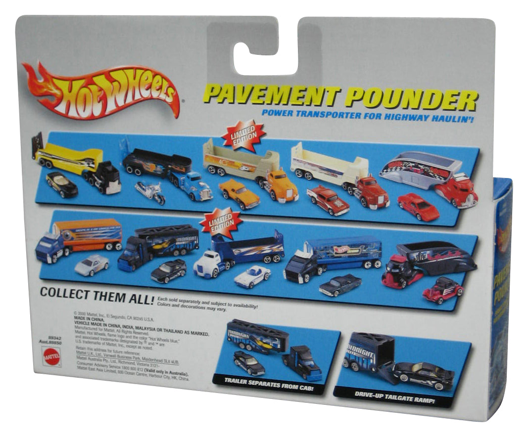 Hot Wheels Pavement Pounder (2000) Orange & Tan Truck w/ Exclusive '57 T-Bird Toy Car - (Desert Team Challenge)