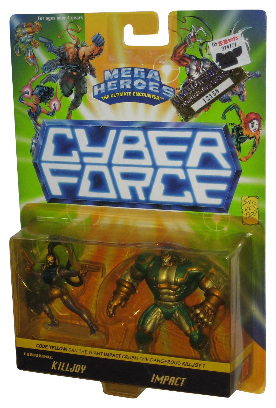 Cyber Force Limited Edition Killjoy & Impact Mattel Figure Set 2-Pack - (Plastic Yellow Tint)