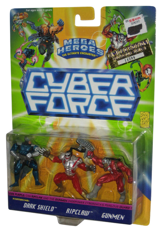 Cyber Force Mega Heroes Limited Edition Dark Shield Ripclaw & Gunmen Mattel Figure Set 3-Pack