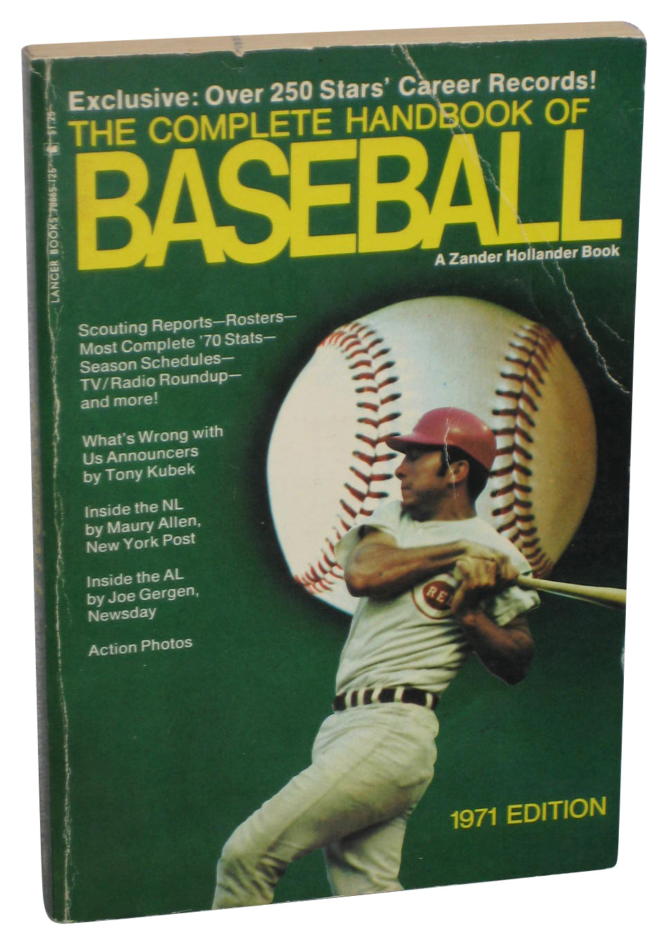 The Complete Handbook of Baseball (1971) Zander Hollander Paperback Book