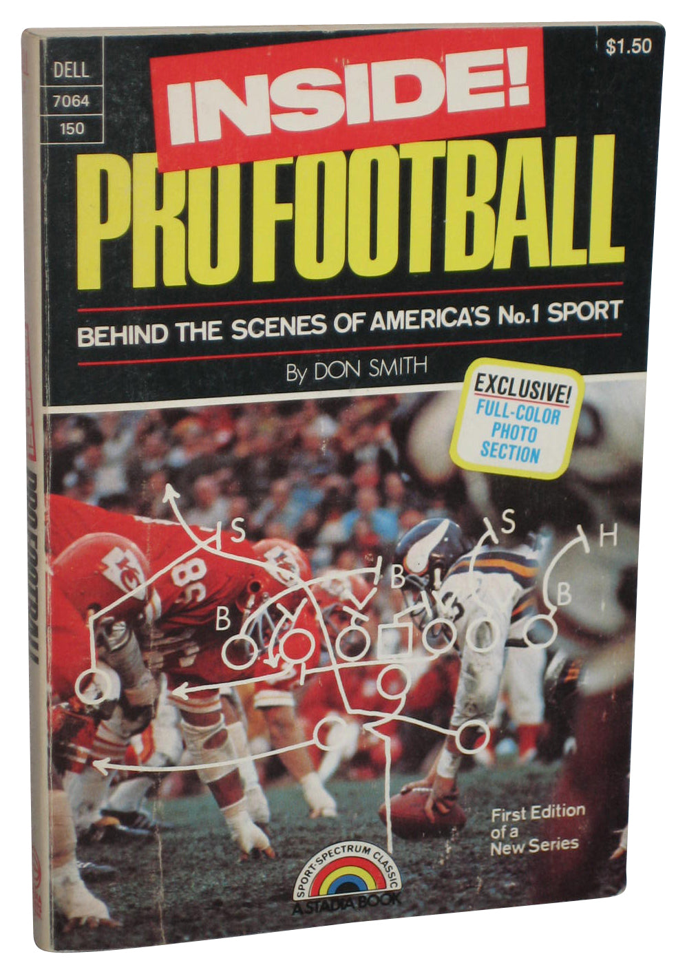 Inside Pro Football Dell (1973) Paperback Book - (Don Smith)