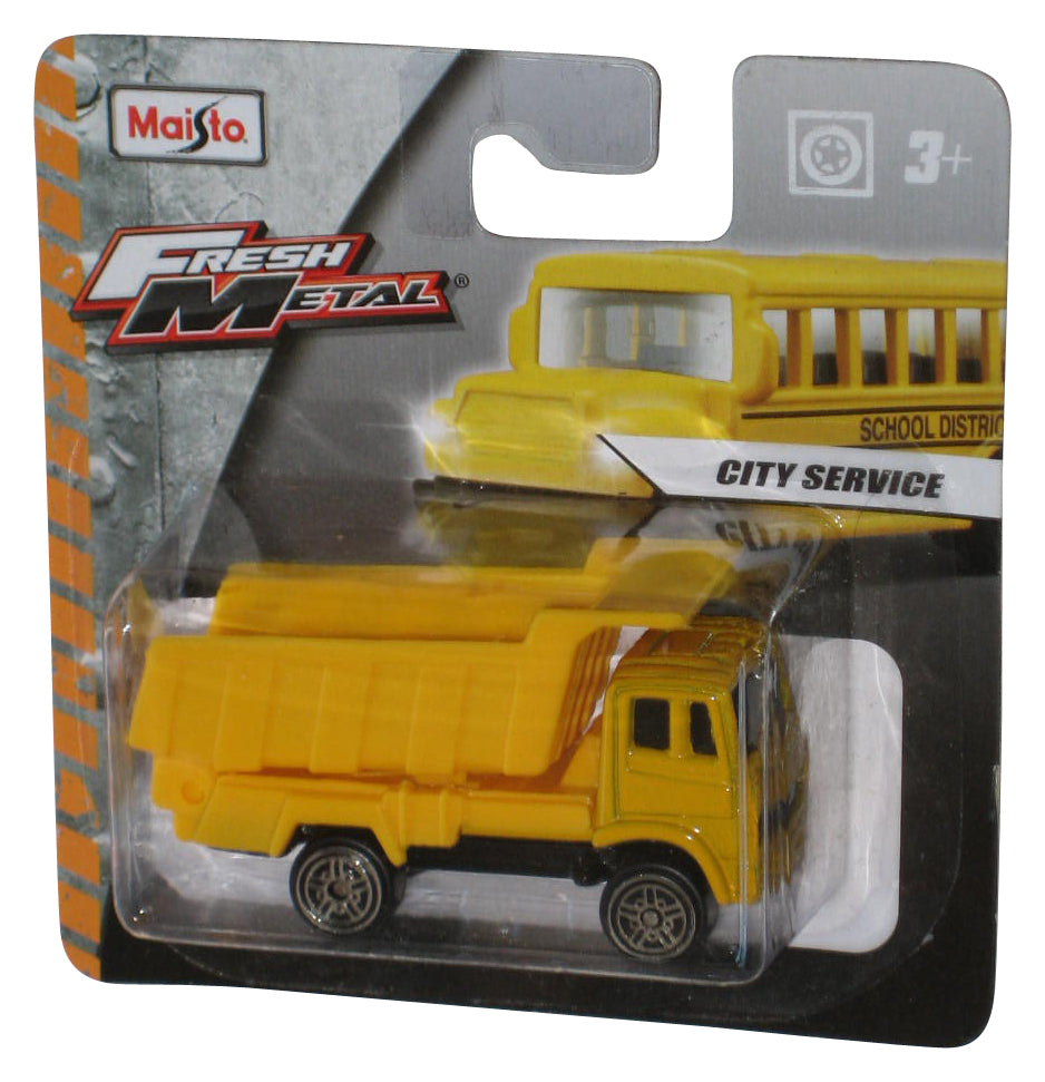 Maisto Fresh Metal (2018) City Service Yellow Toy Dump Truck