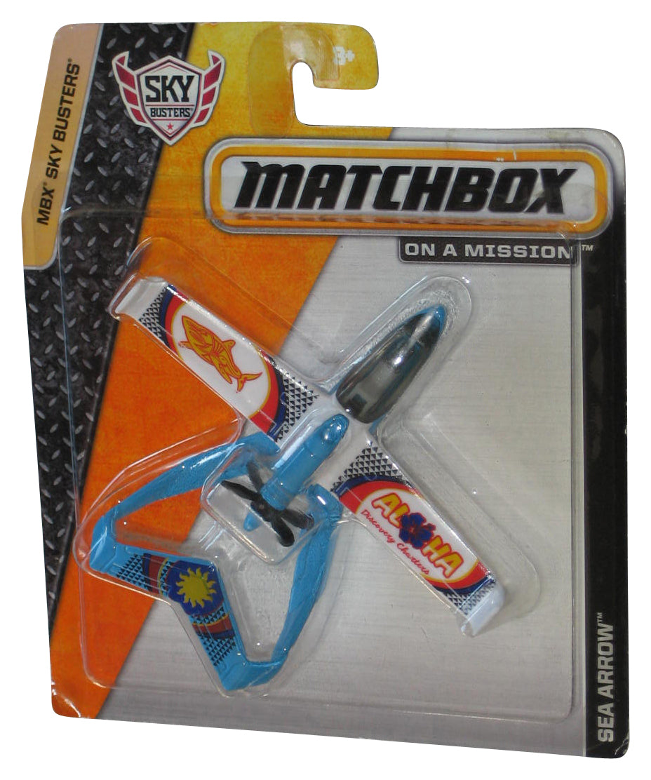 Matchbox Sky Busters (2014) Blue & White Aloha Sea Arrow Toy Aircraft Plane