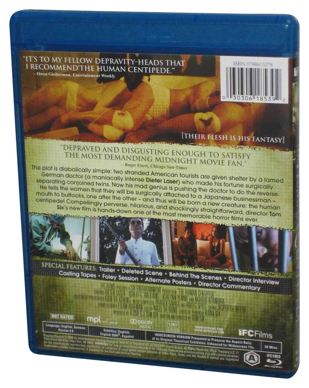 The Human Centipede Unrated Director's Cut Blu-Ray DVD