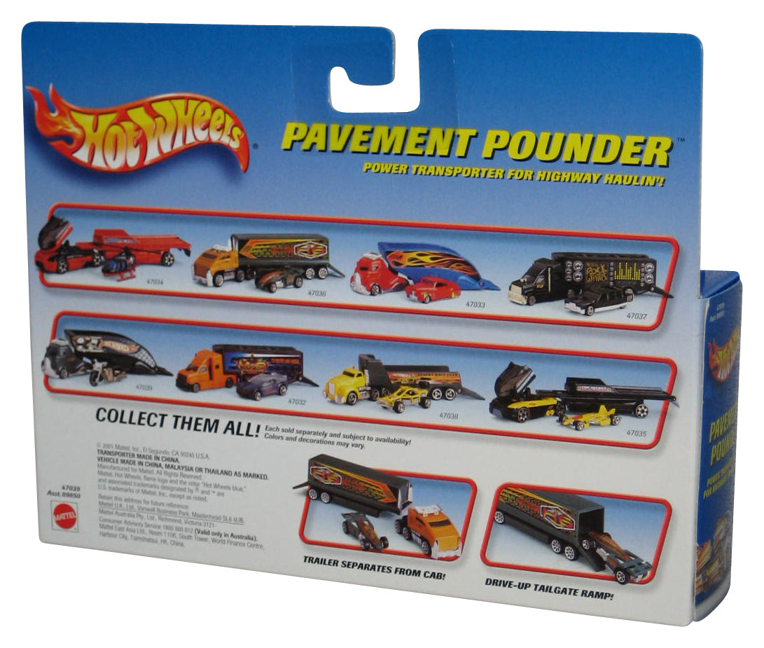 Hot Wheels Pavement Pounder (2001) Black & Gray Truck & Exclusive Motorcycle Bike Toy