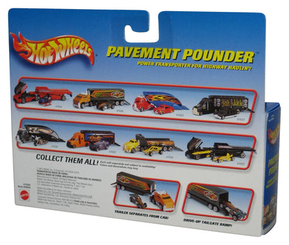 Hot Wheels Pavement Pounder (2001) Black & Gray Truck & Exclusive Motorcycle Bike Toy