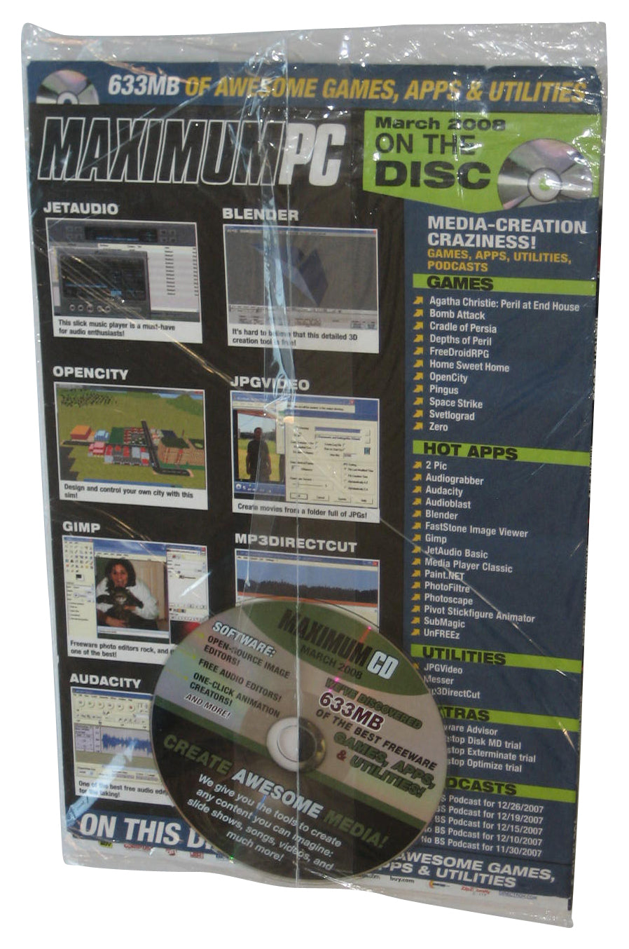 Maximum PC March 2008 Magazine Book Sealed w/ CD - (51 Windows Tips)