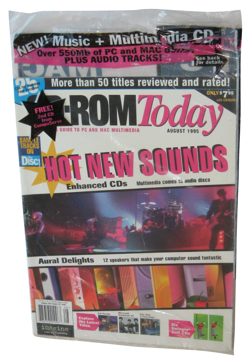 CD-Rom Today August 1995 Sealed PC & Mac Magazine Book w/ CD - (Hot New Sounds)