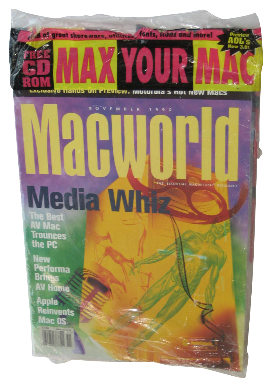 Macworld November 1996 Magazine Book w/ CD-Rom - (Media Whiz Cover)