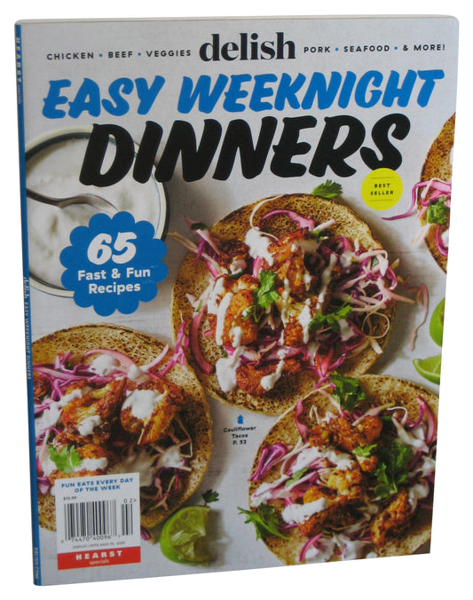 Delish Easy Weeknight Dinners (2025) Magazine Book - (65 Fast & Fun Recipes)