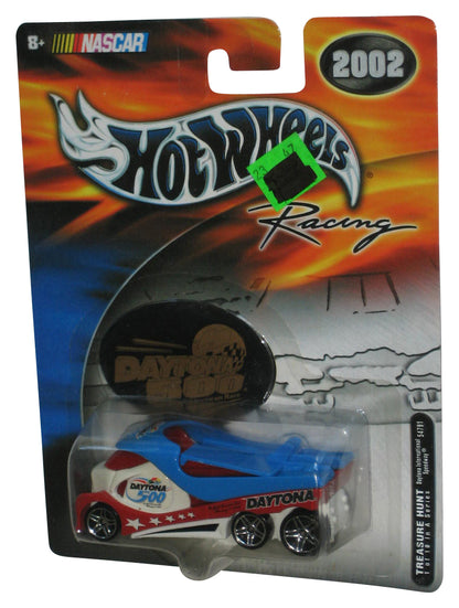 Hot Wheels Racing Treasure Hunt (2002) Cabbin Fever Red & Blue Toy - (Daytona International Speedway)