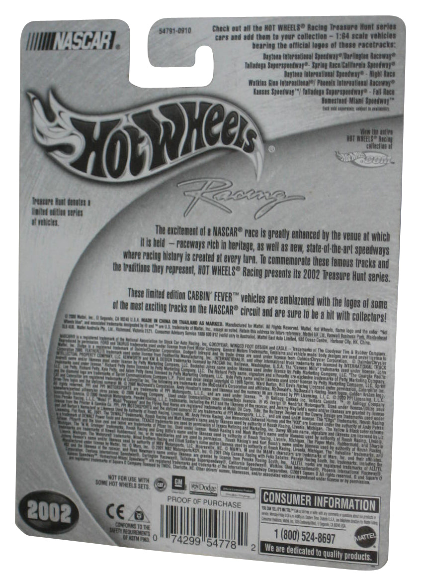 Hot Wheels Racing Treasure Hunt (2002) Cabbin Fever Red & Blue Toy - (Daytona International Speedway)
