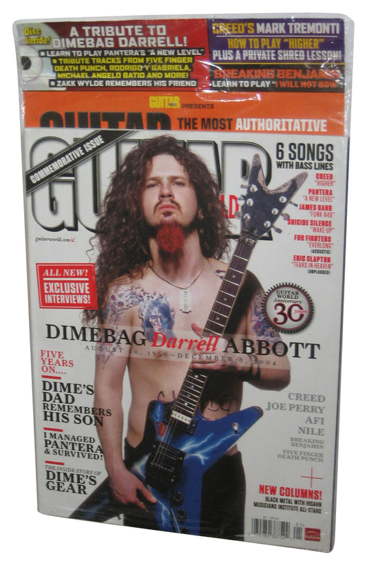 Guitar World January 2010 Magazine Book w/ CD - (Dimebag Darrell Abbott Cover)