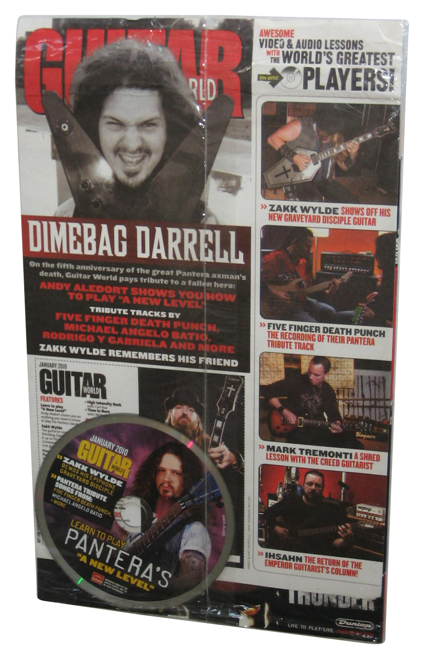 Guitar World January 2010 Magazine Book w/ CD - (Dimebag Darrell Abbott Cover)