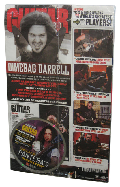 Guitar World January 2010 Magazine Book w/ CD - (Dimebag Darrell Abbott Cover)