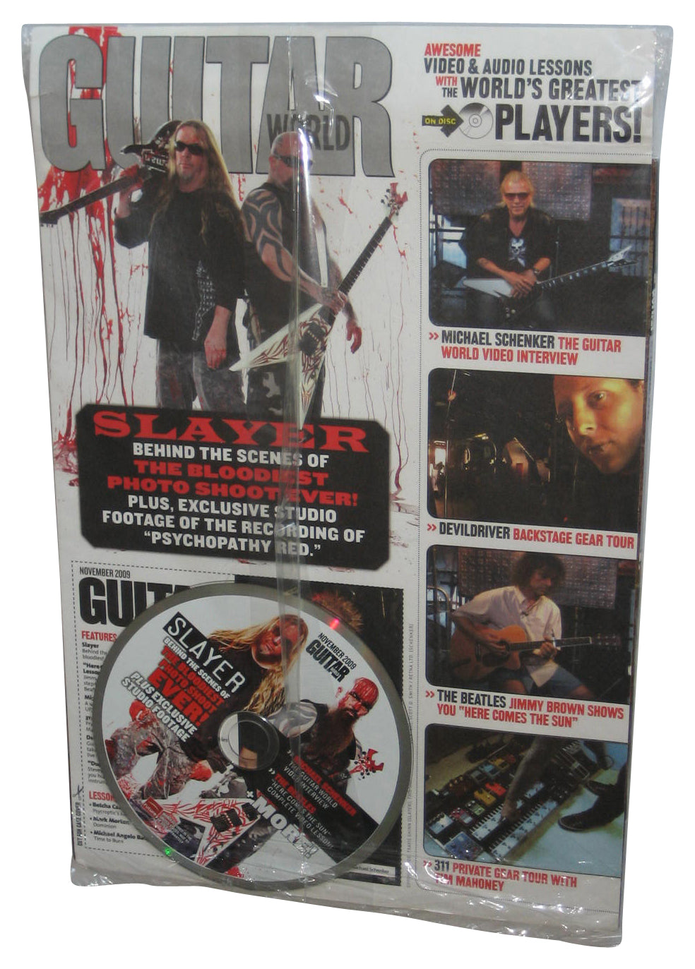 Guitar World November 2009 Magazine Book w/ CD - (Slayer King & Hanneman Cover)