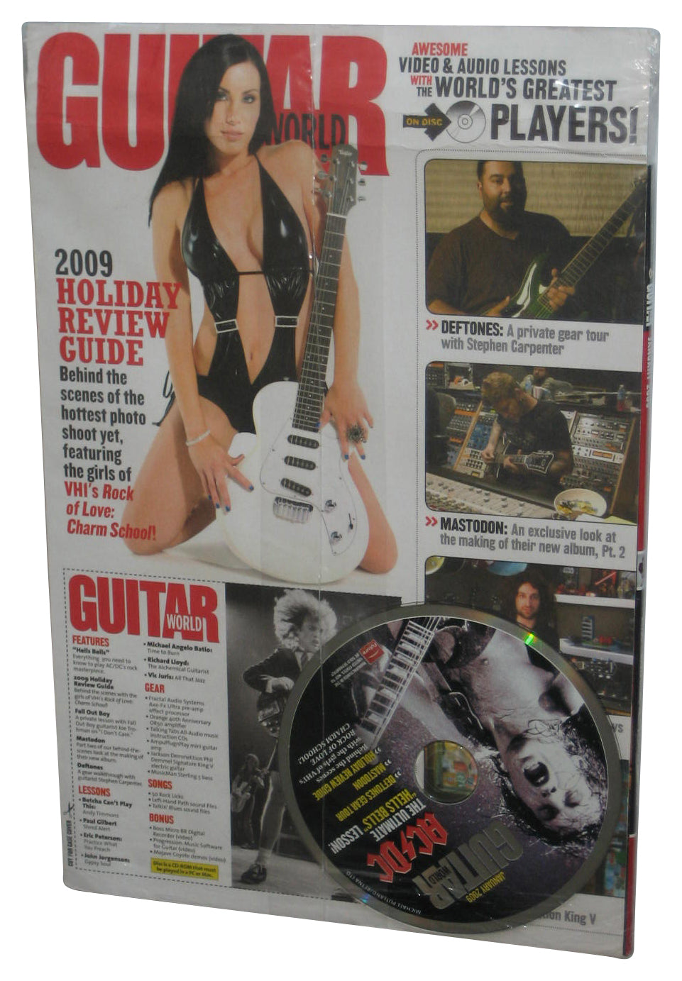 Guitar World January 2009 Magazine Book w/ CD - (AC/DC Rock & Roll Cover)