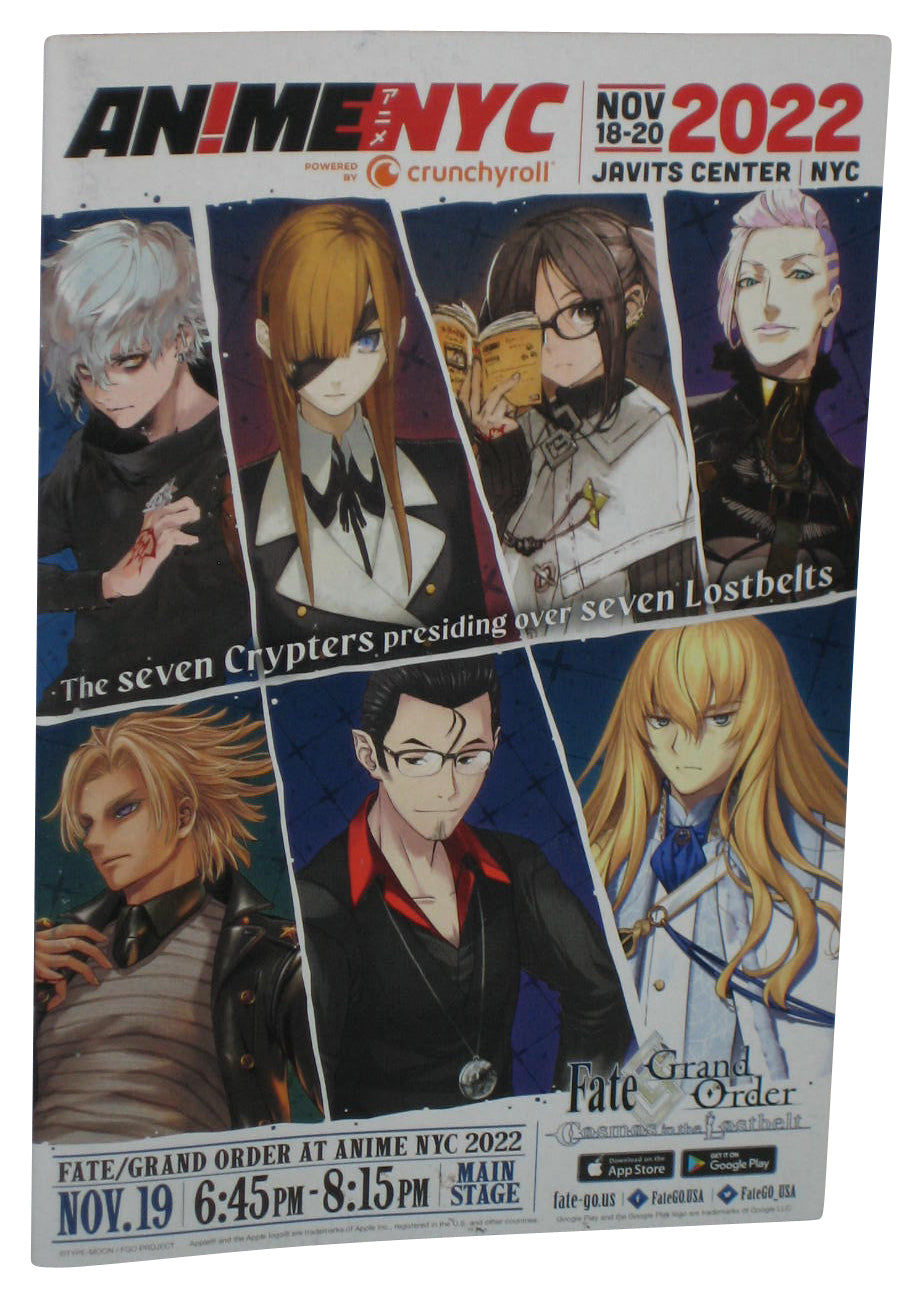 Anime NYC Nov. 18-20 2022 Javits Center NYC Convention Program Guide Book - (Fate/Grand Order Cover)