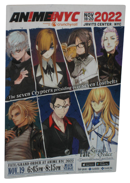 Anime NYC Nov. 18-20 2022 Javits Center NYC Convention Program Guide Book - (Fate/Grand Order Cover)