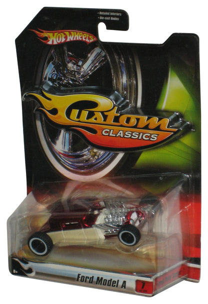 Hot Wheels Custom Classics (2006) Red & White Ford Model A Toy Car 7/9