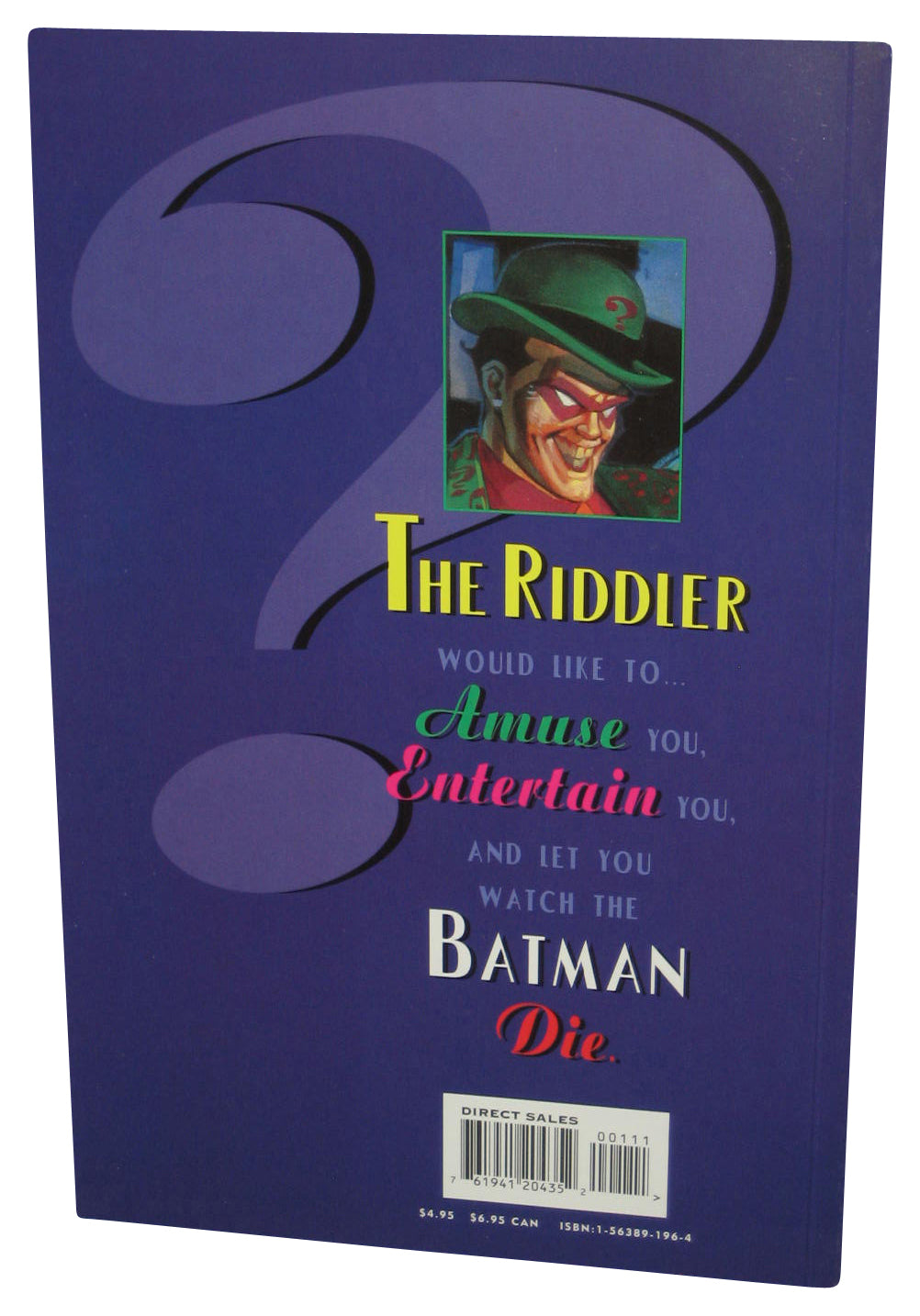 DC Comics Batman Riddler (1998) Paperback Book