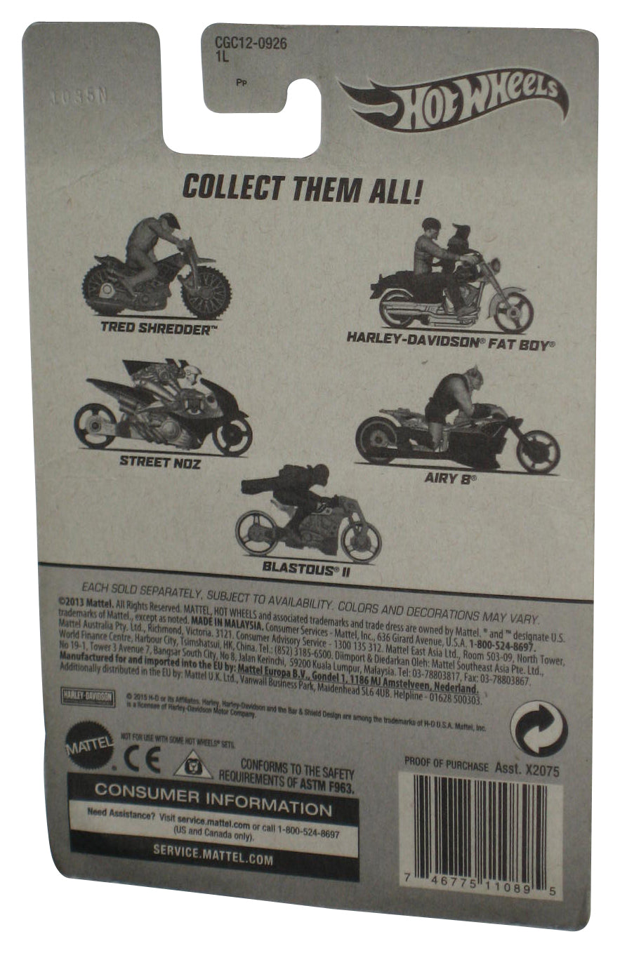 Hot Wheels City (2013) Red & Yellow Blastous II Motorcycle Bike Toy