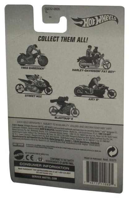 Hot Wheels City (2013) Red & Yellow Blastous II Motorcycle Bike Toy