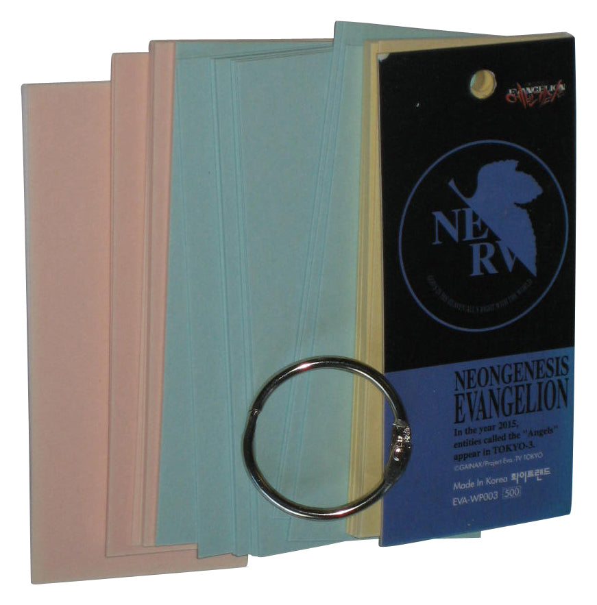 Neon Genesis Evangelion Rei Ayanami & Nerv Logo Gainax Note Cards Pad Keychain