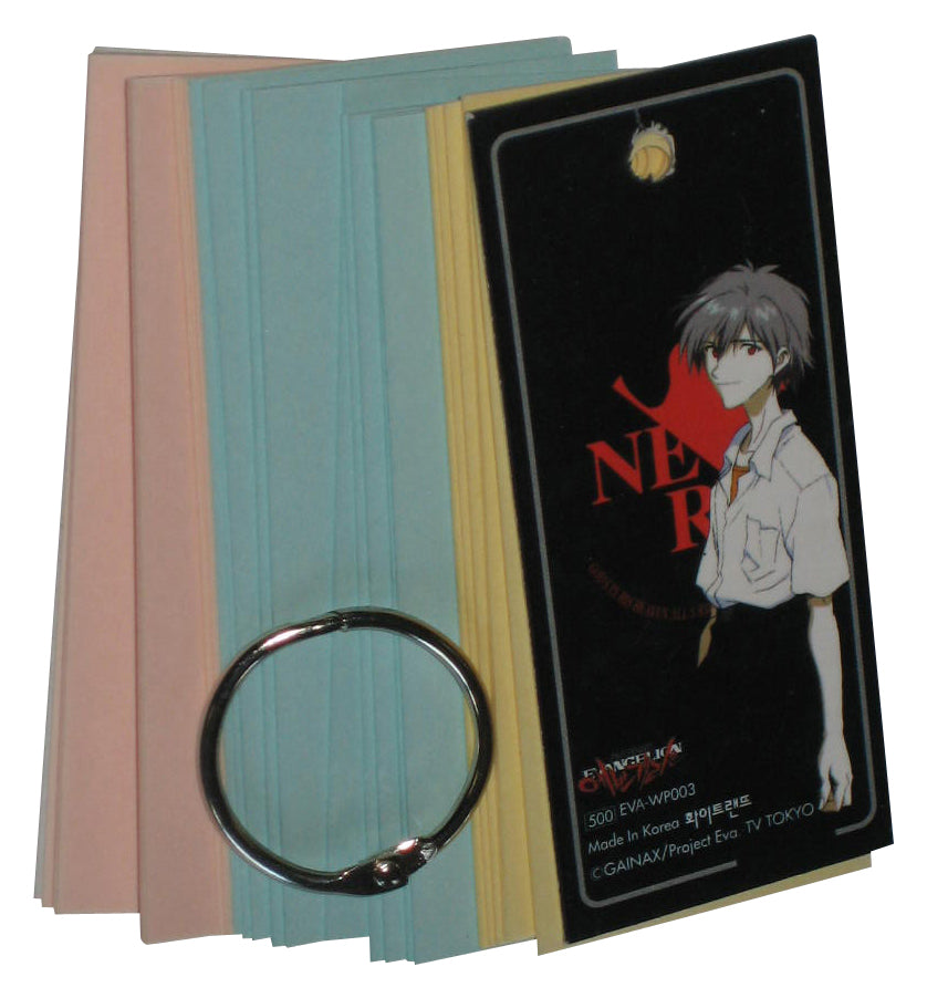 Neon Genesis Evangelion Nagisa Kaworu & Nerv Logo Gainax Note Cards Pad Keychain