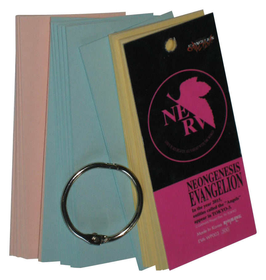Neon Genesis Evangelion Shinji & Nerv Logo Gainax Note Cards Pad Keychain