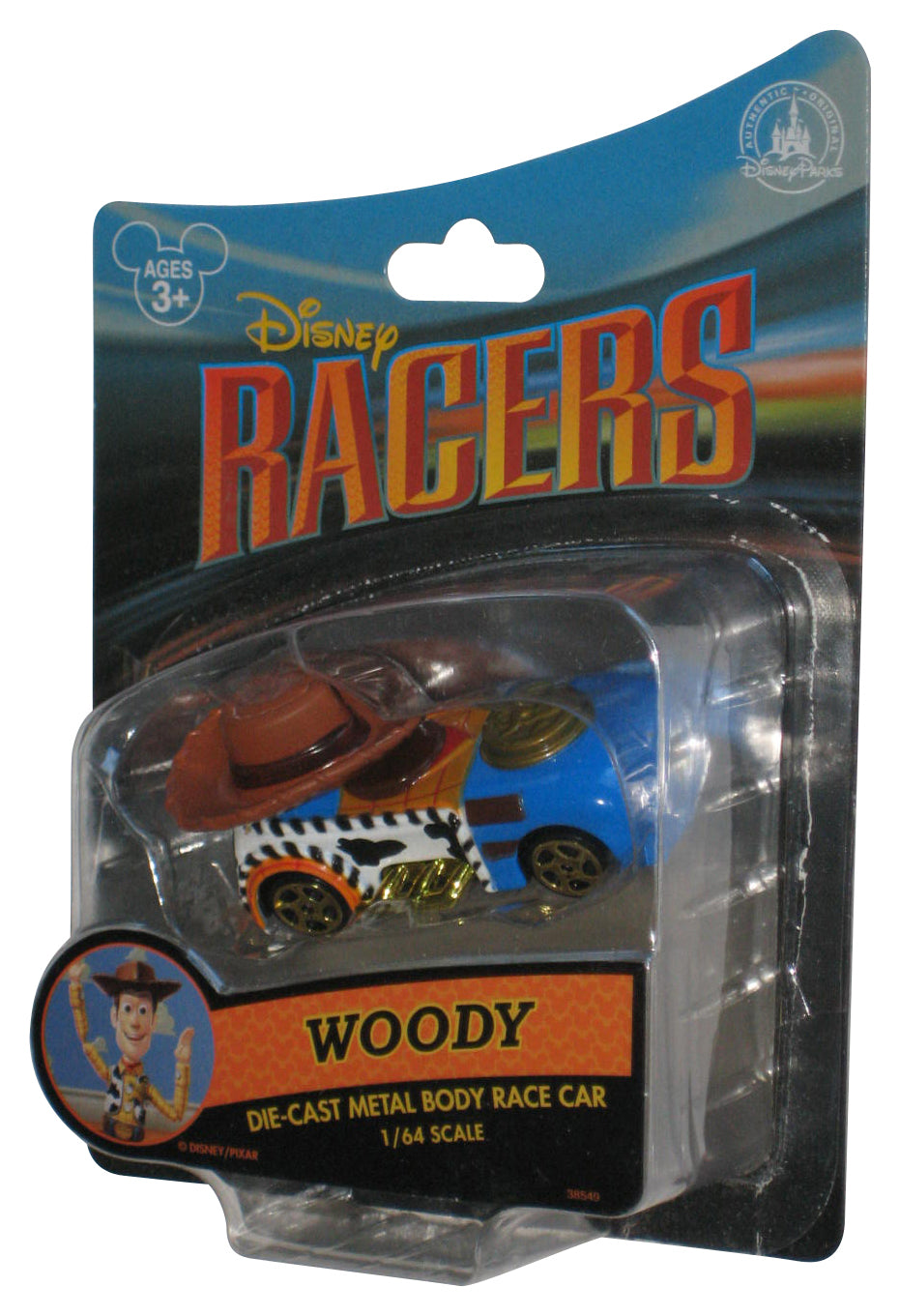 Disney Parks Racers Toy Story Woody Die-Cast Metal Body Race Car Toy