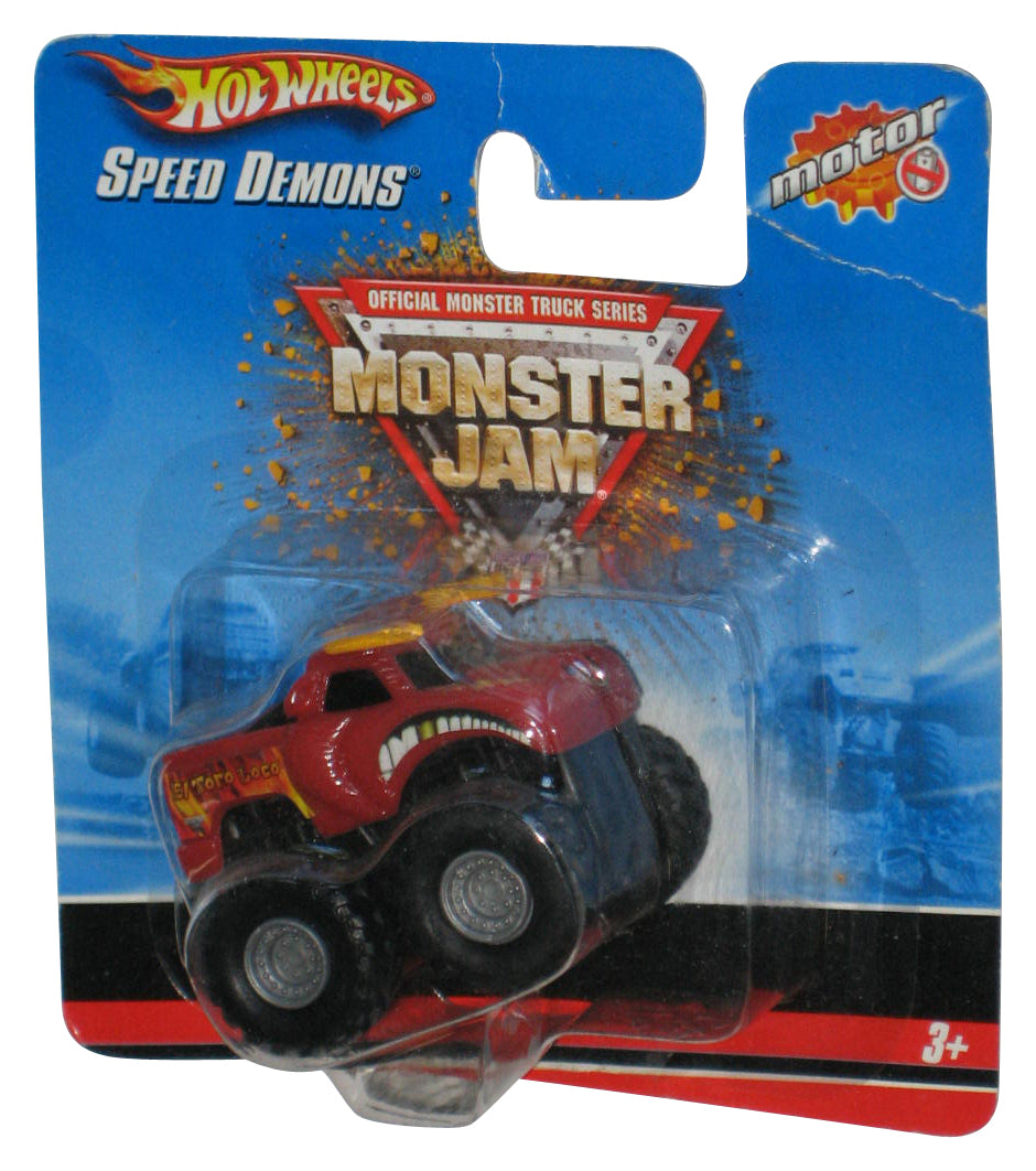 Monster Jam Speed Demons Hot Wheels (2007) Red El Toro Loco Mini Motor Toy Truck