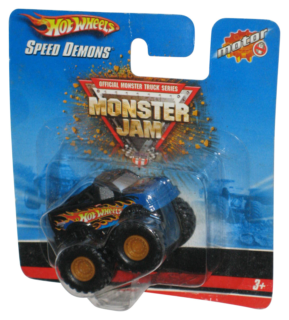 Monster Jam Speed Demons Hot Wheels (2007) Black & Blue Mini Motor Toy Truck