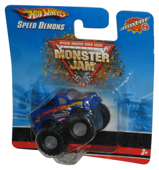 Monster Jam Speed Demons Hot Wheels (2007) Blue Sudden Impact Mini Motor Toy Truck