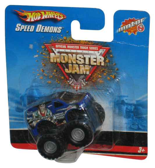 Monster Jam Speed Demons Hot Wheels (2007) Blue Bounty Hunter Mini Motor Toy Truck