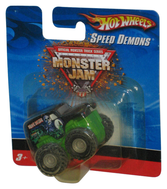 Monster Jam Speed Demons Hot Wheels (2007) Green & Black Grave Digger Mini Motor Toy Truck