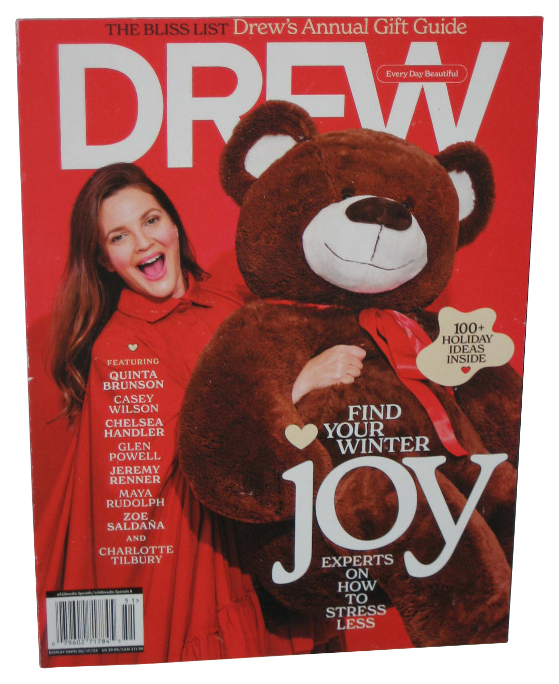 Drew Barrymore Winter 2024 Issue Magazine Book