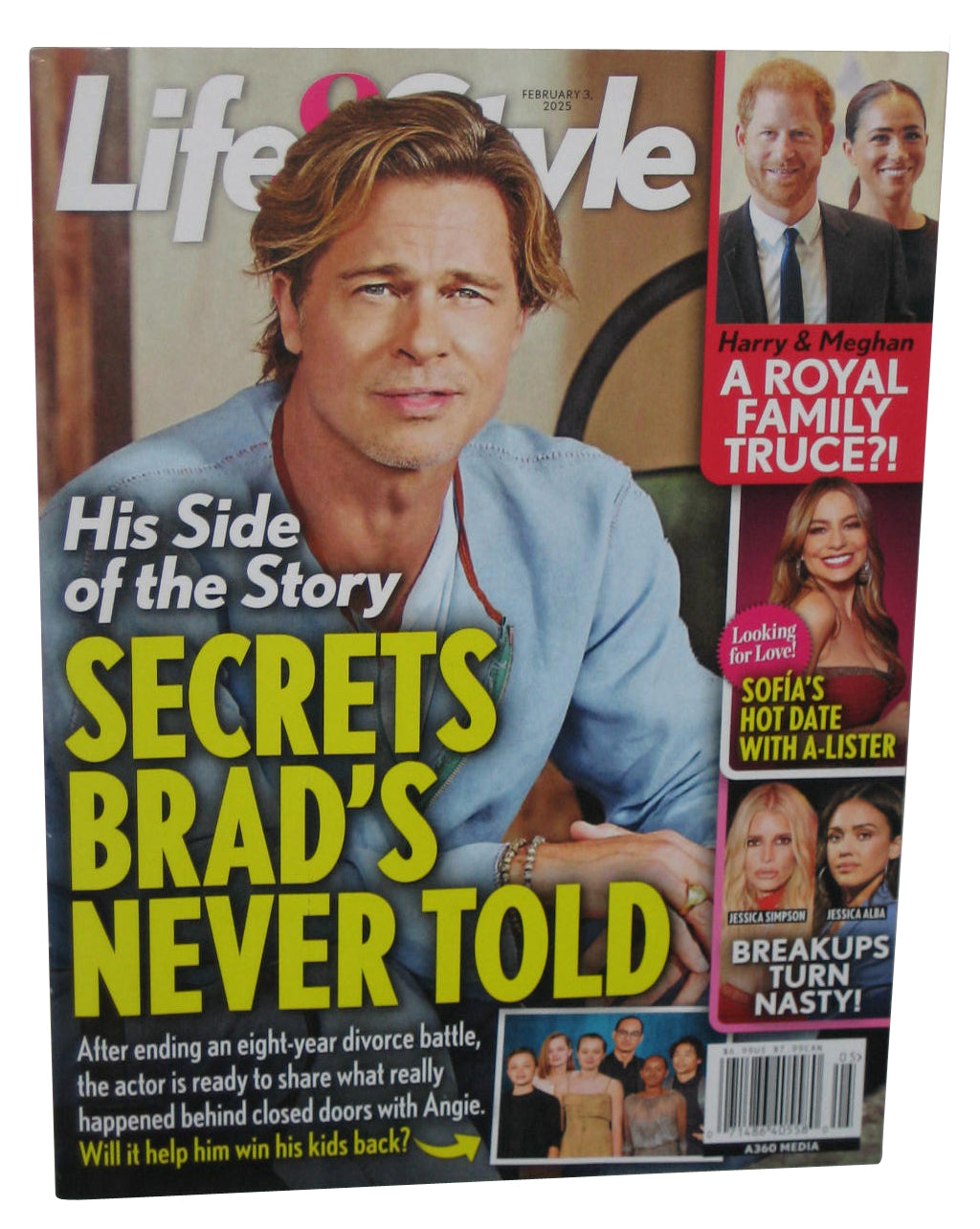 Life & Style February 3 2025 Magazine Book - (Secret's Brad Pitt Never Told Cover)