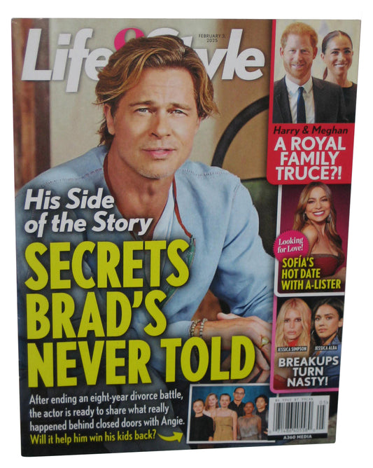 Life & Style February 3 2025 Magazine Book - (Secret's Brad Pitt Never Told Cover)