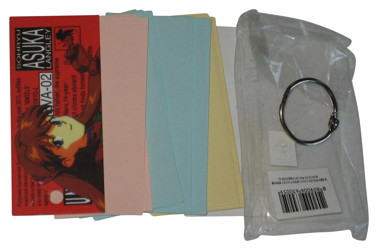 Neon Genesis Evangelion Asuka Eva-02 & Red White Nerv Logo Gainax Note Cards Pad Keychain