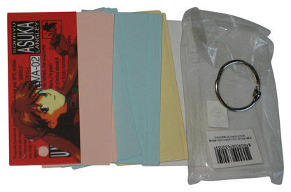 Neon Genesis Evangelion Asuka Eva-02 & Red White Nerv Logo Gainax Note Cards Pad Keychain