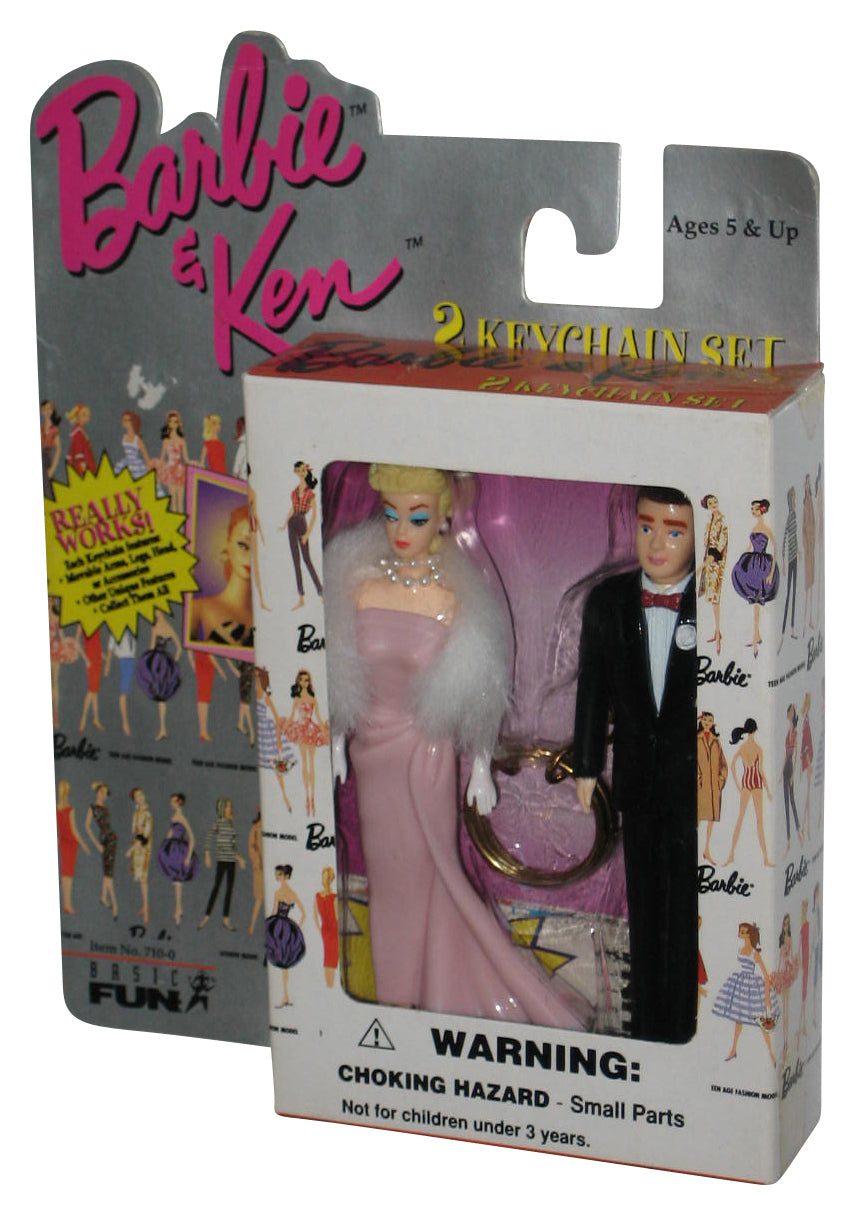 Barbie & Ken (1996) Basic Fun Really Works Figure Keychain Set 710-0