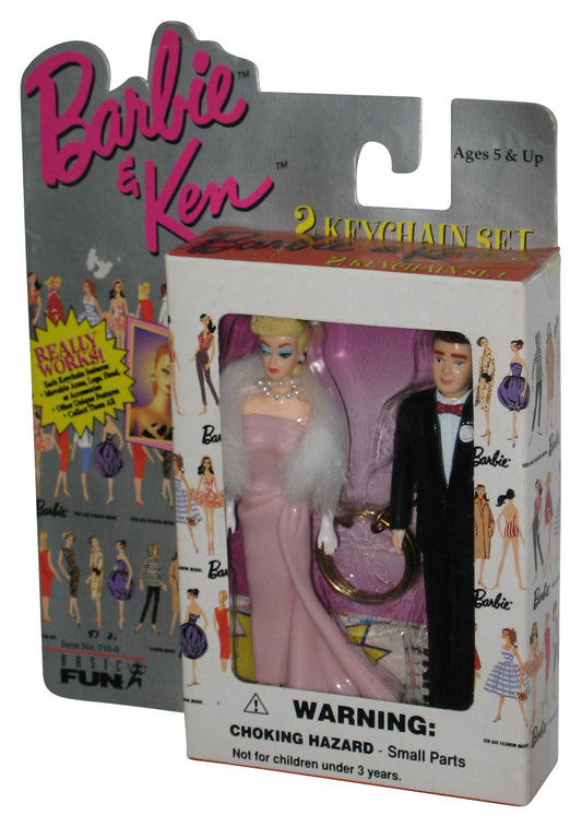Barbie & Ken (1996) Basic Fun Really Works Figure Keychain Set 710-0