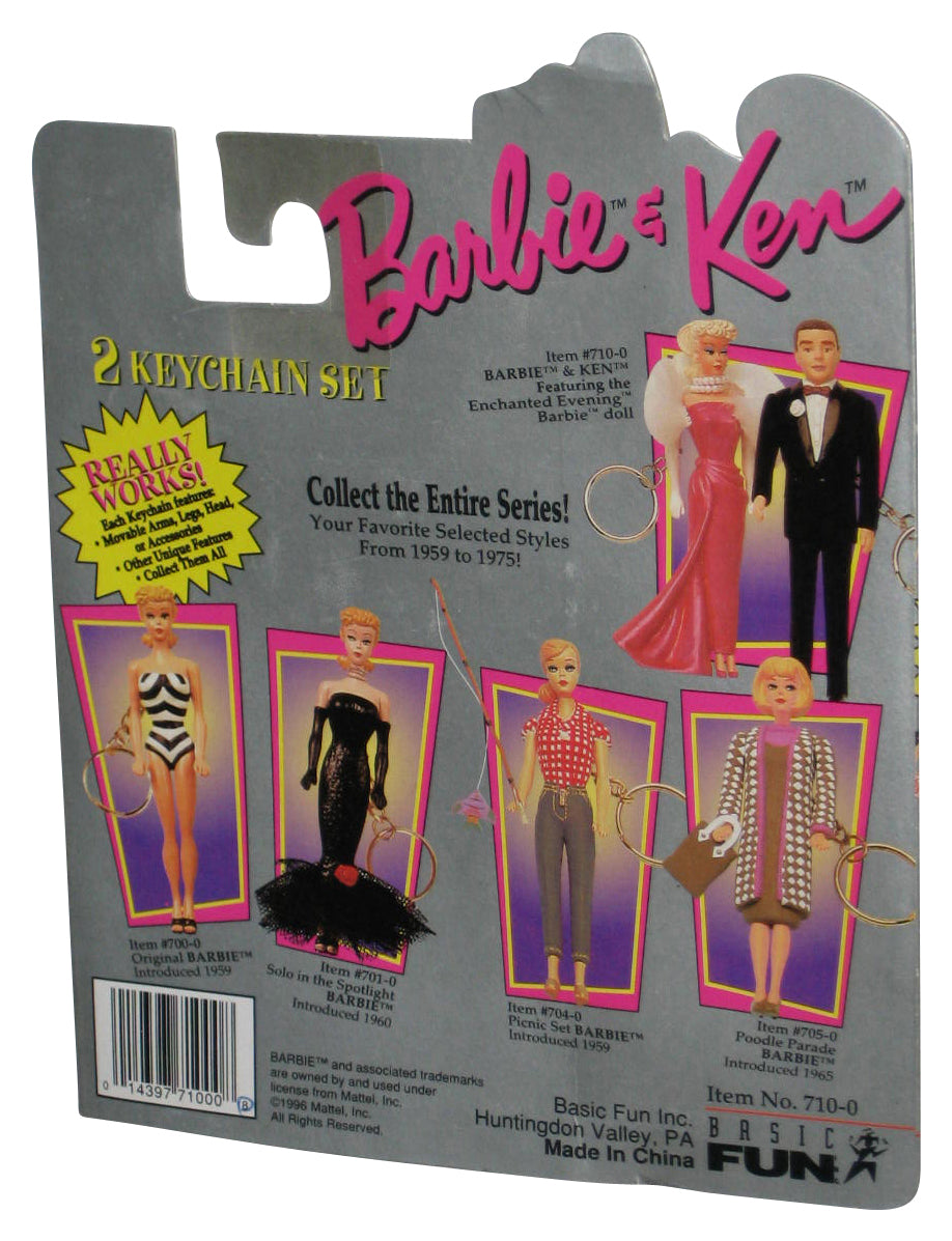 Barbie & Ken (1996) Basic Fun Really Works Figure Keychain Set 710-0