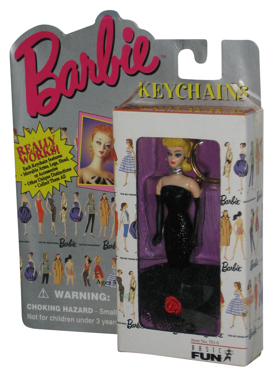 Barbie Solo In The Spotlight (1996) Basic Fun Really Works Black Dress Figure Keychain 701-0