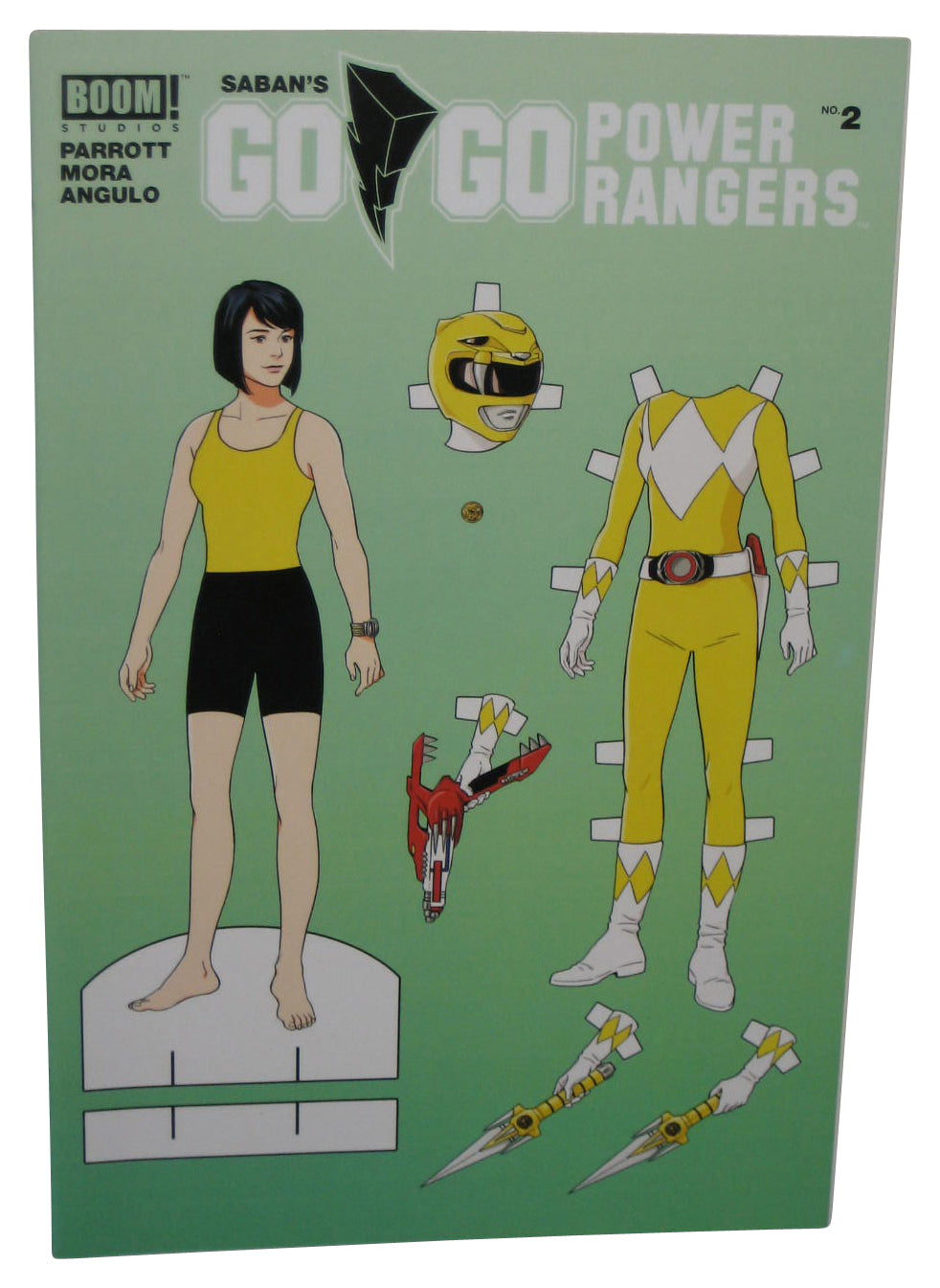 Go Go Power Rangers Yellow Ranger (2017) Boom Comic Book #2 - (Mok Paper Doll Variant Cover)