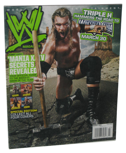WWE Wrestling March 2008 Magazine Book - (Triple H Wrestlemania Cover)