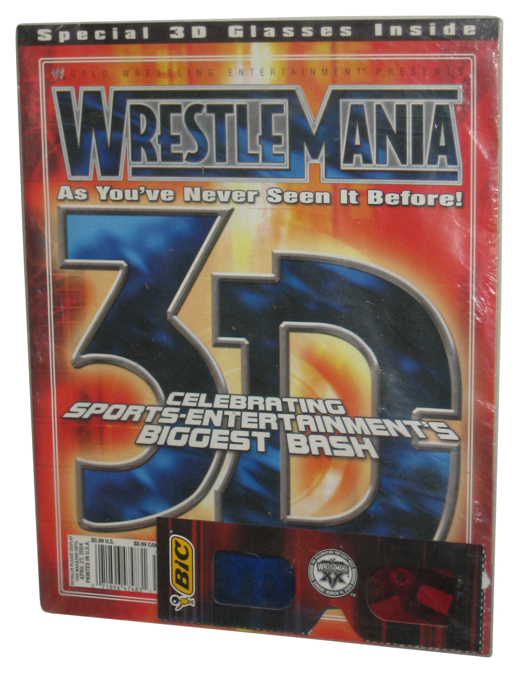 WWE WrestleMania (2024) Magazine Book w/ 3D Glasses